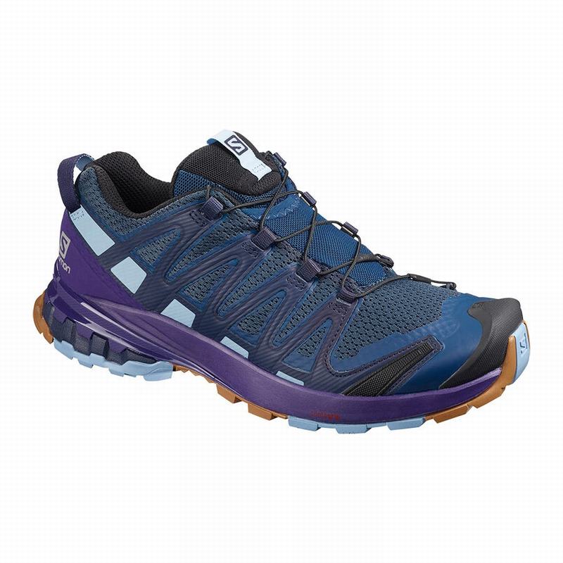 Salomon Israel XA PRO 3D V8 - Womens Trail Running Shoes - Navy/Purple Indigo (RQCM-30567)